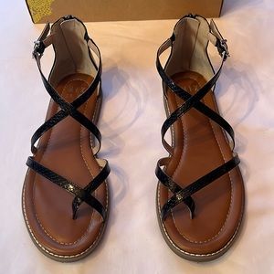 Mix No. 6 Pura Black Crisscross Strap Style Sandals 7 1/2 M